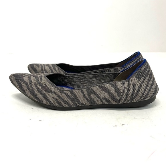Rothy’s Gray Zebra The Point RARE Retired Flats - Picture 13 of 16